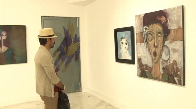 نمایی از آثار رونمایی شده در نمایشگاه