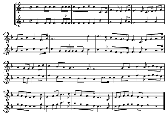 نت های موسیقی سرود ملی